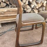 Pair of chair Baumann model Traineau year 70