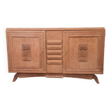 Buffet dresser sideboard bleached oak 1940 art deco