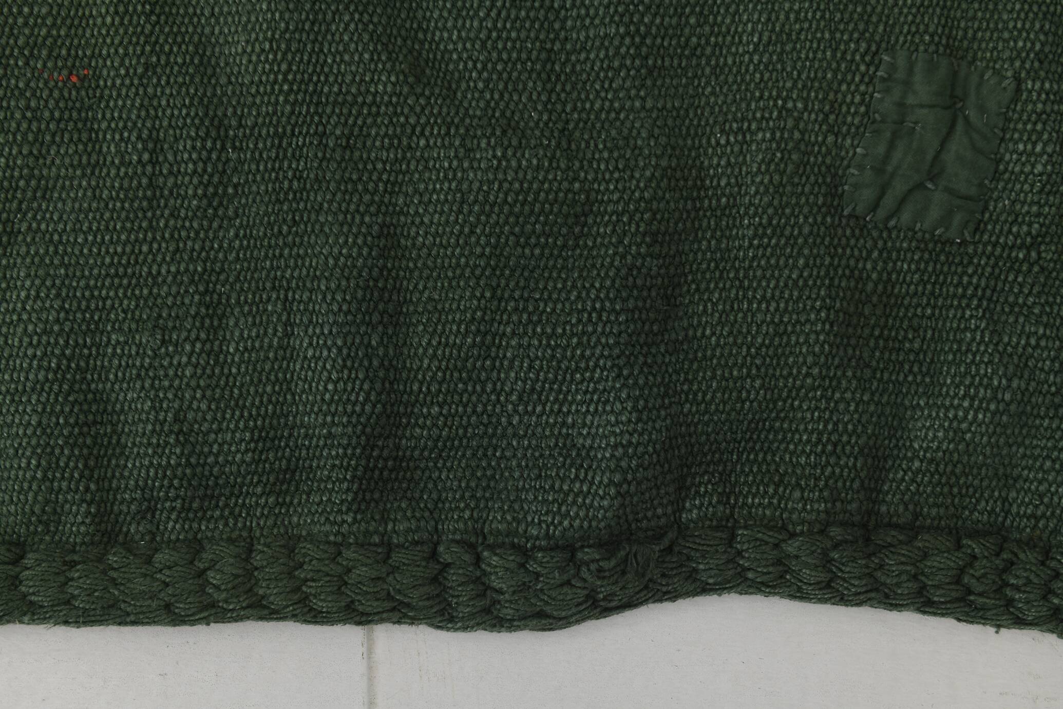 2x8 Turkish Dark Green Vintage Runner Rug, 72x235Cm