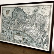 Framed Map of the Netherlands from the Theatrum Orbis Terrarum by Abraham Ortelius (1570)