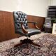 Fauteuil président Chesterfield noir anglais