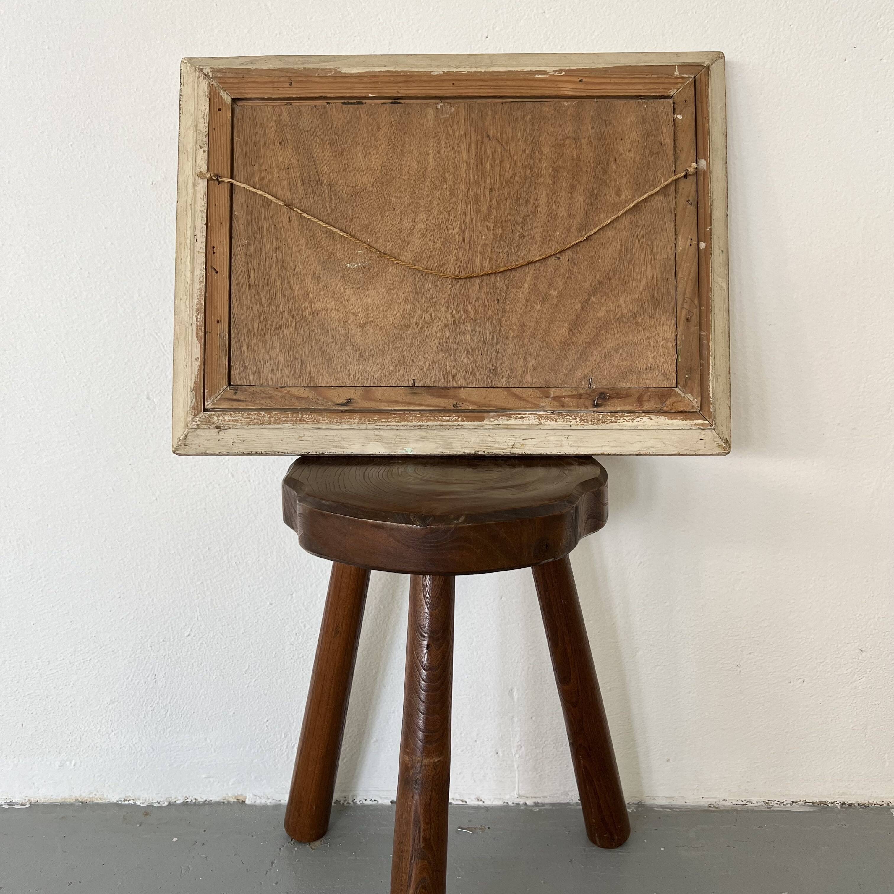 Painting "Village" M.Bellini, Oil on Panel signed