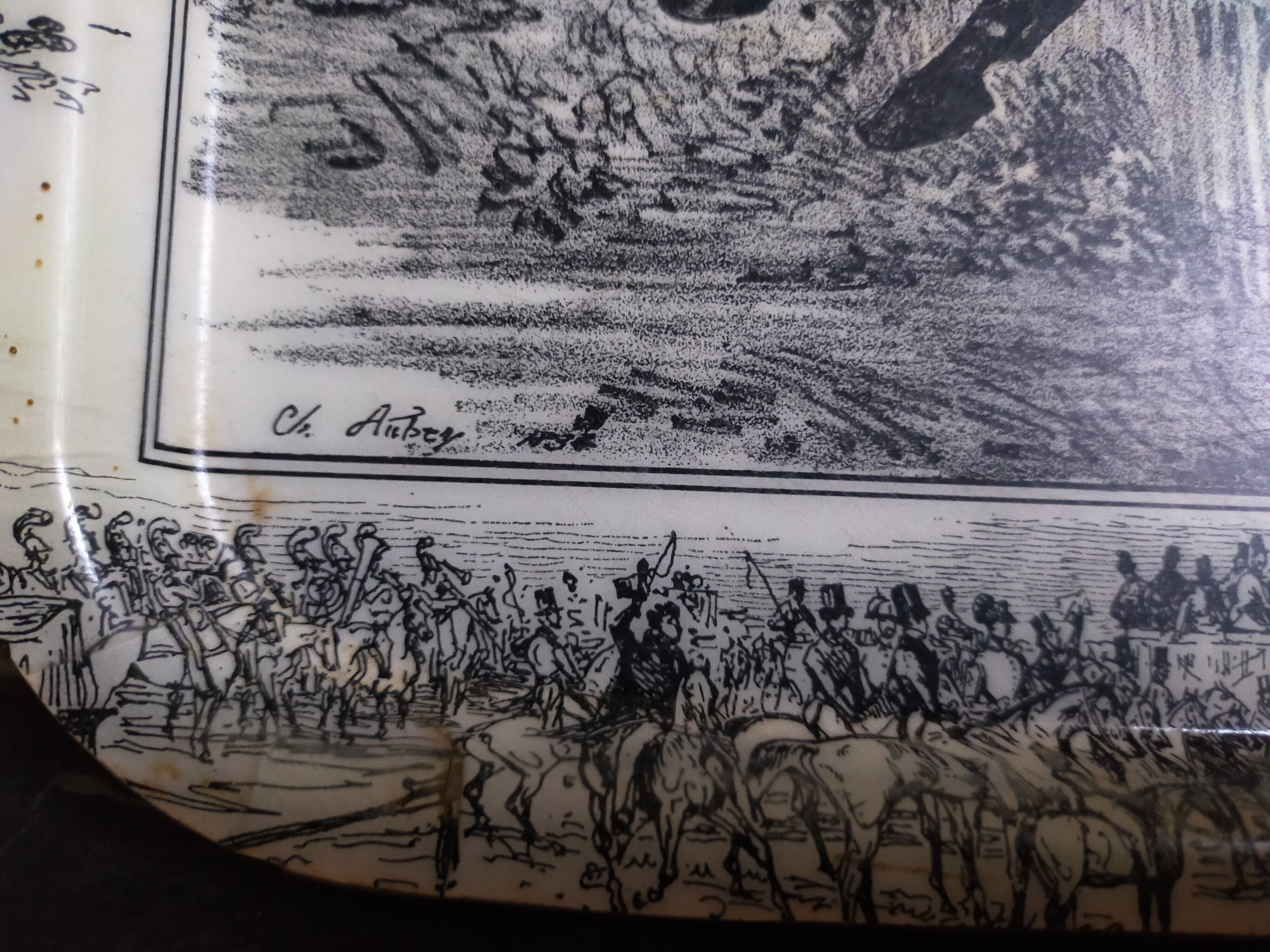 Vintage fiberglass horse tray