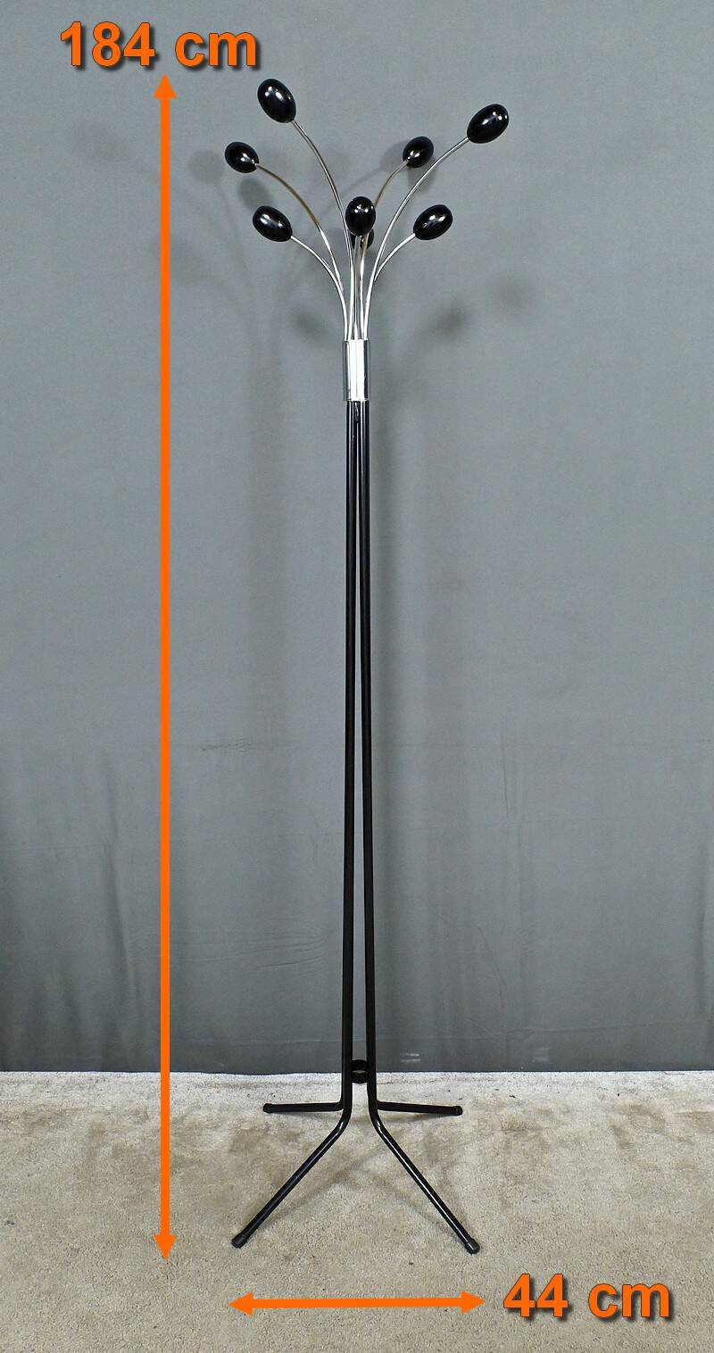 Coat rack in lacquered metal, italian design – 1960