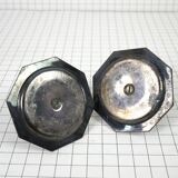 Pair of metal candlesticks