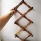 Vintage wooden harmonica coat rack 1970