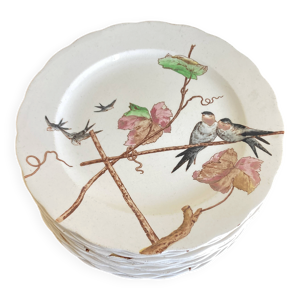 Set de 12 assiettes polychrome - england