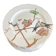 set de 12 assiettes polychrome 1850 ondulées Brownfield England oiseaux