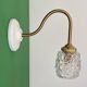 Vintage moulded glass tulip swan neck wall light