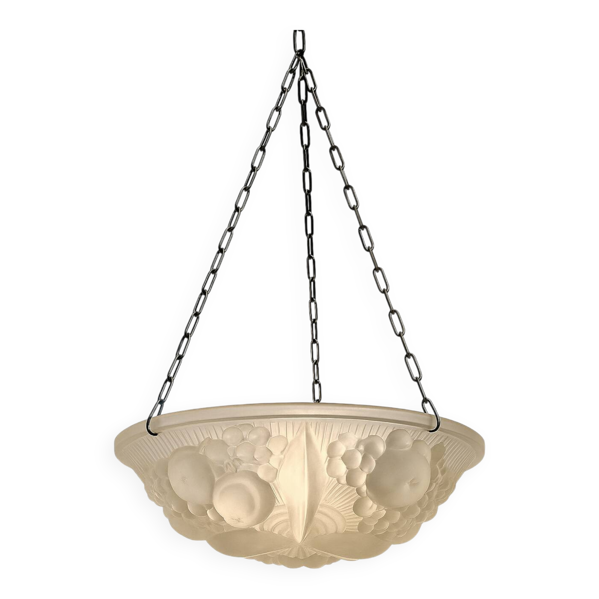 Suspension Art Déco signée Muller Frères Lunéville – Années 1930