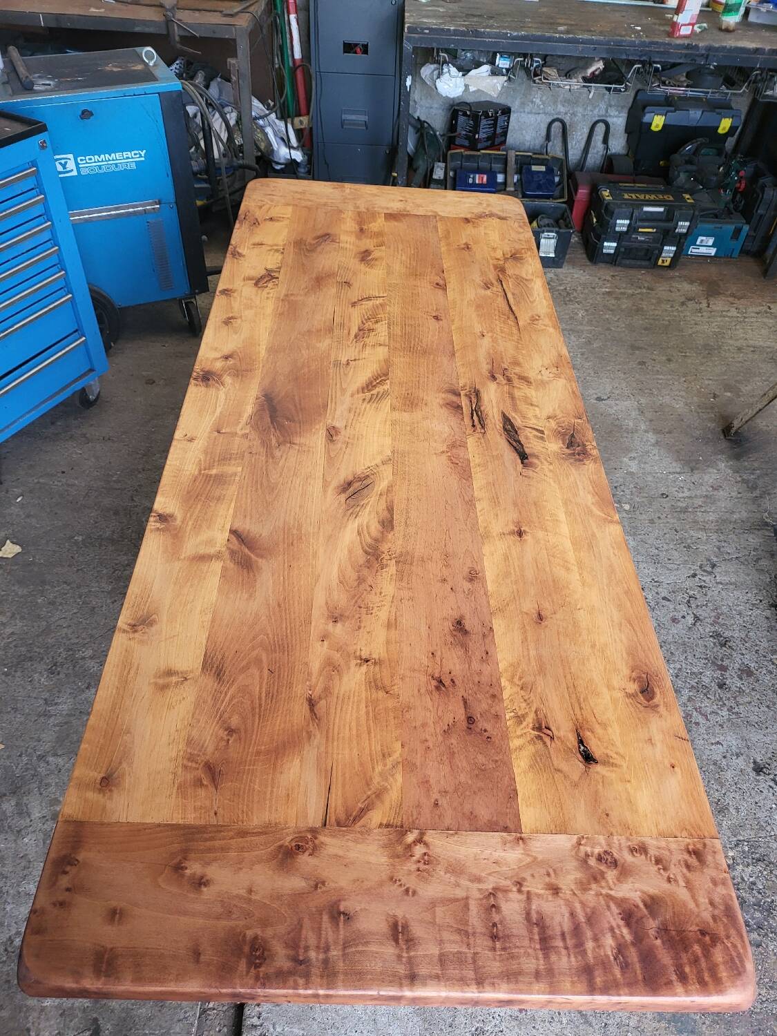 Large solid wood table – carefully restored – 200 x 80 cm