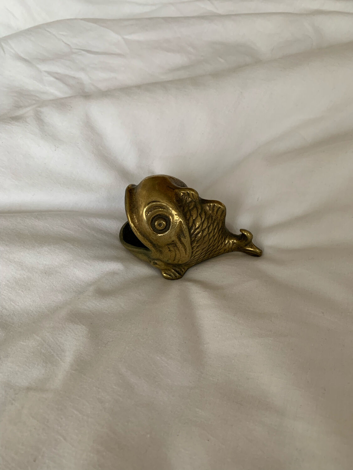 Bronze ashtray fish shaped