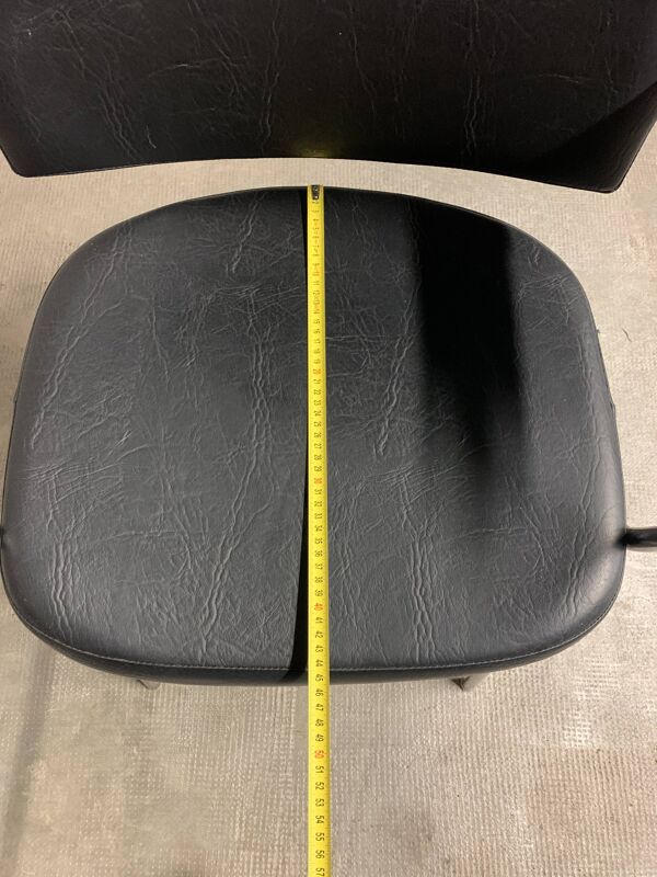 Fauteuil Vintage Design Rétro Skaï Noir