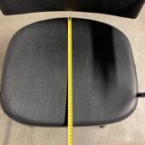 Vintage Retro Design Black Faux Leather Armchair