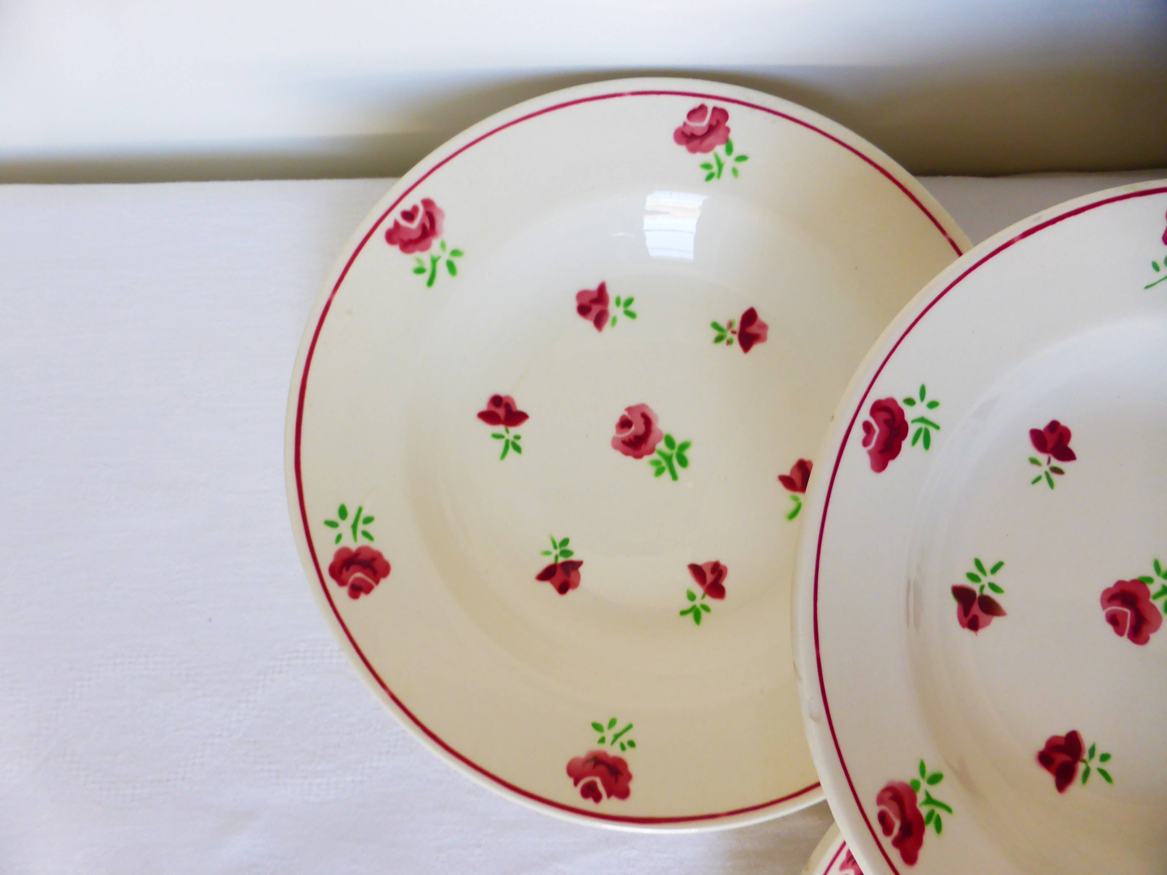 4 Badonviller soup plates 210748
