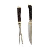 Duo de couverts à viande années 70