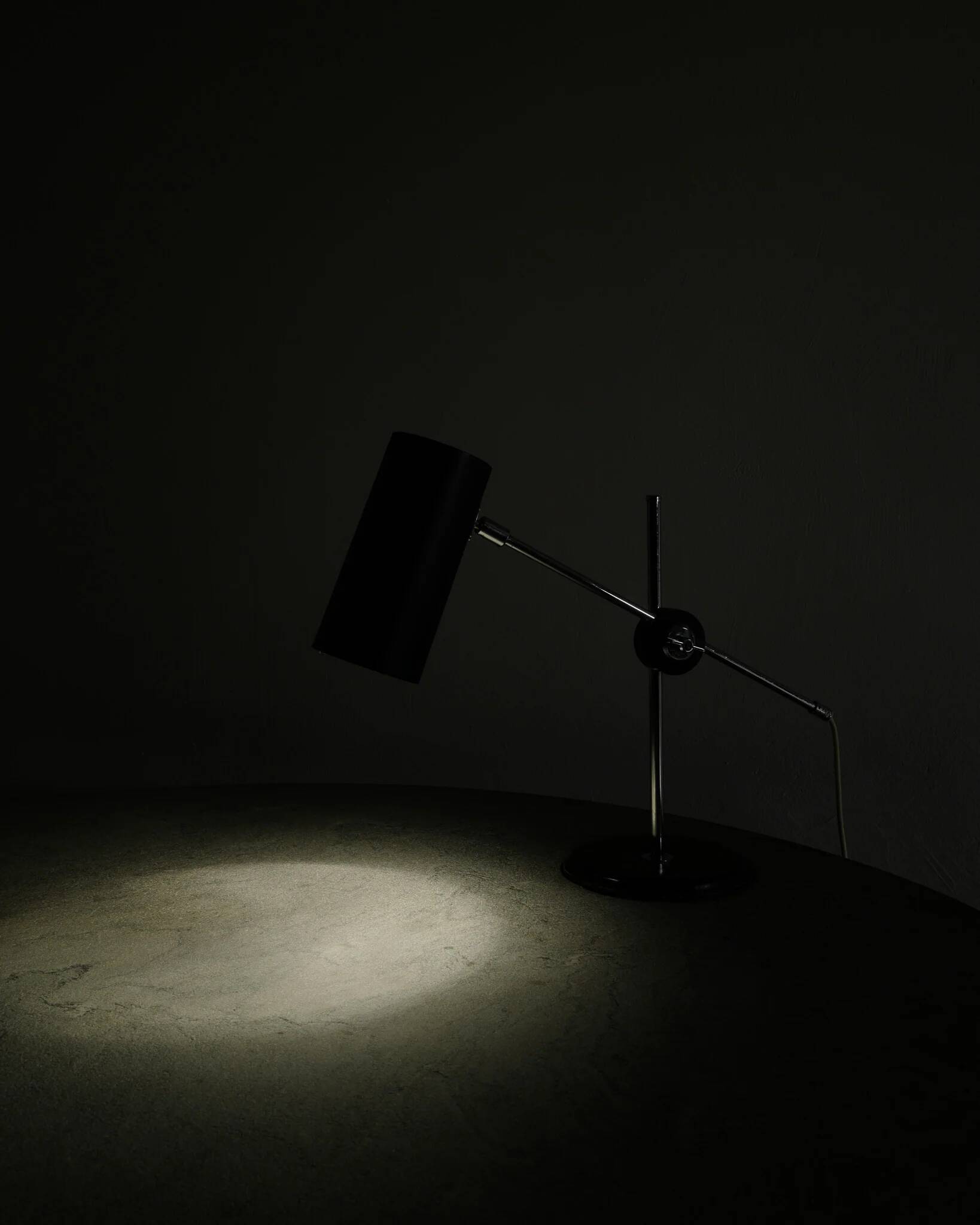 Black Swedish Mid Century Anders Pehrson "781B" Desk Table Lamp, 1960s