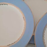 Flat Plates in Faience Café Gilbert by Moulin des Loups Vintage