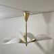 Vintage chandelier with plexiglass and brass cones