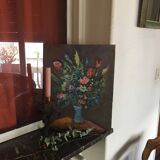 Nature table dead flowers.