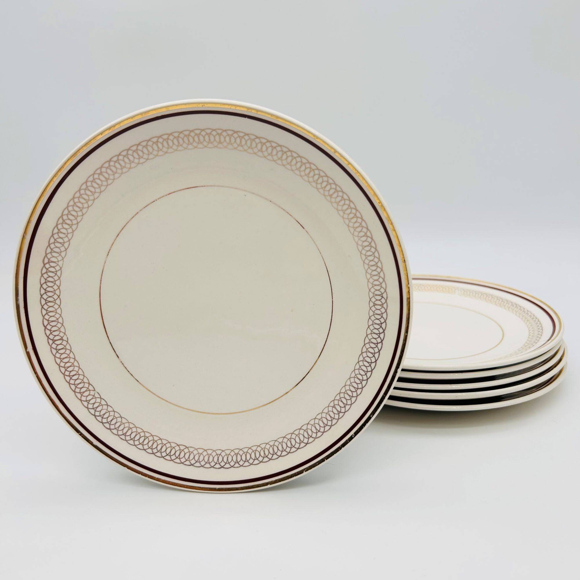 6 Assiettes dessert « Gien ».