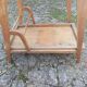 Ancienne desserte en bois vintage pieds compas scandinave
