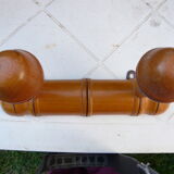 Wooden coat rack bamboo style 40s, 2 hooks