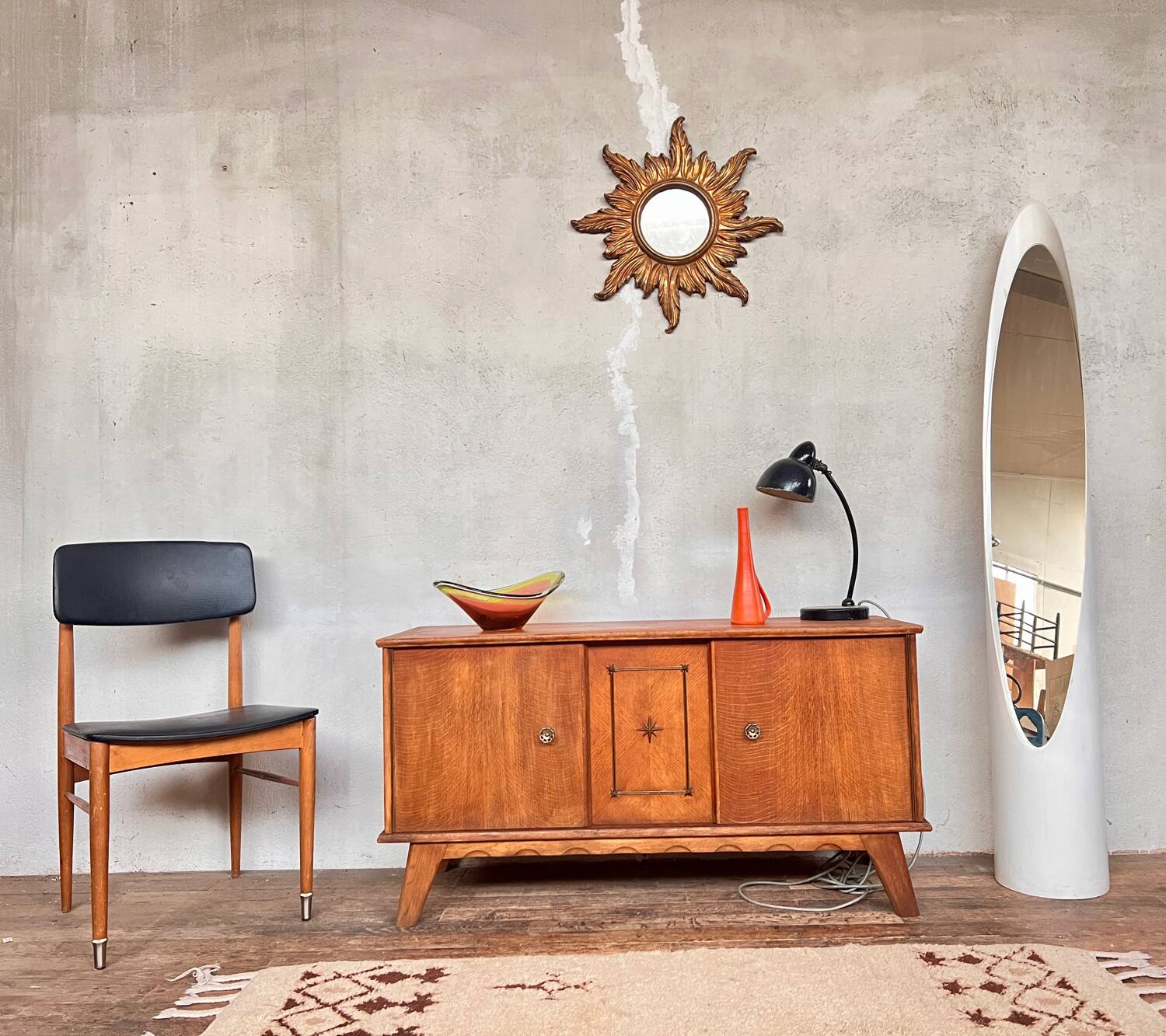 Vintage Scandinavian TV cabinet sideboard