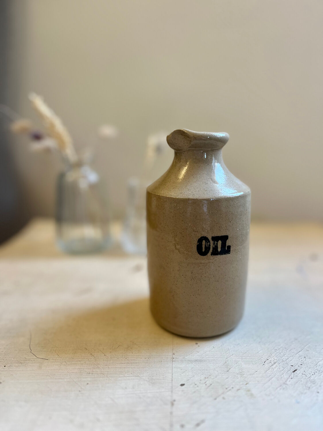 Vintage Pearsons stoneware oil pot