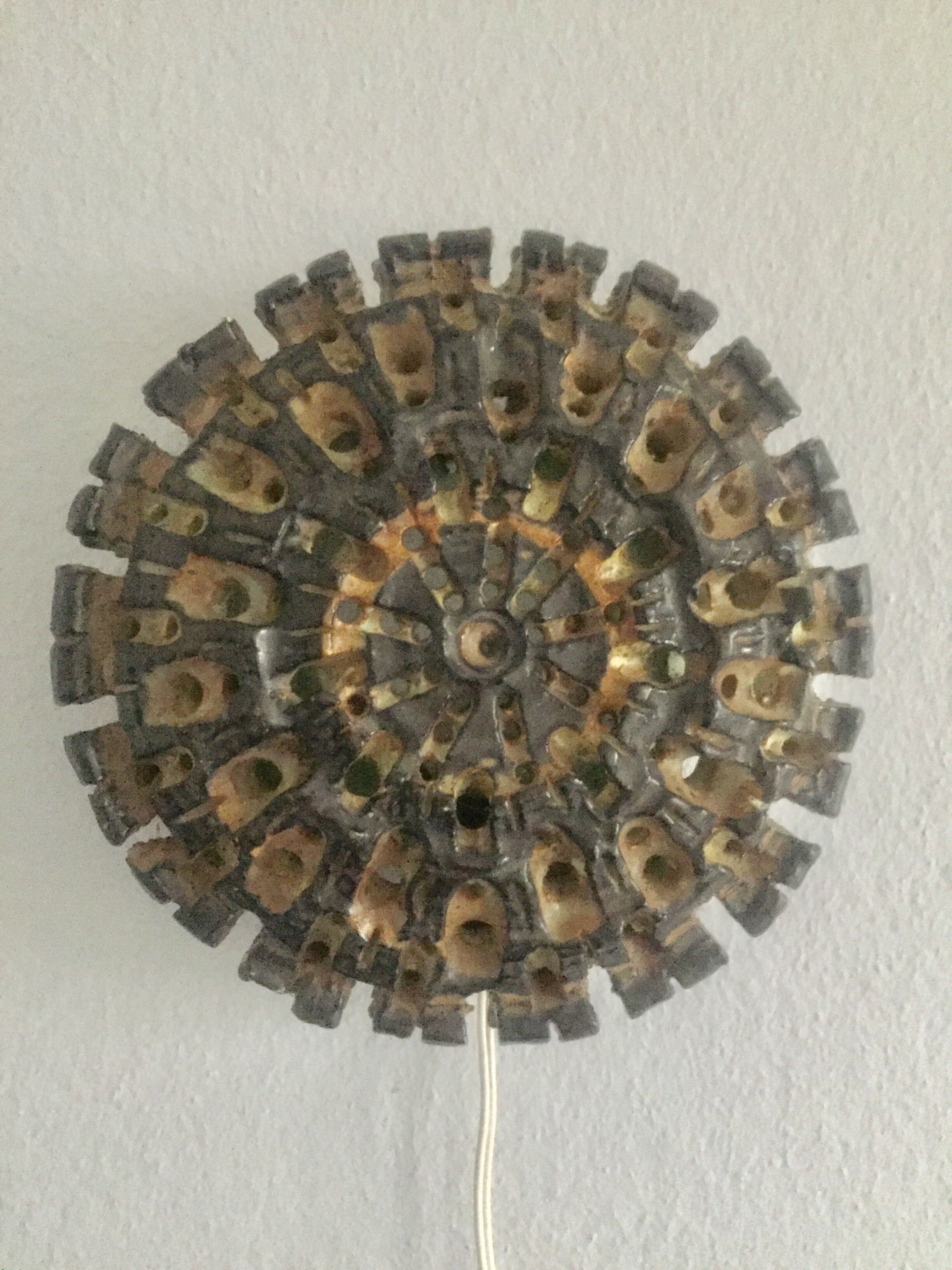 Danish ceramic wall lamp 1960