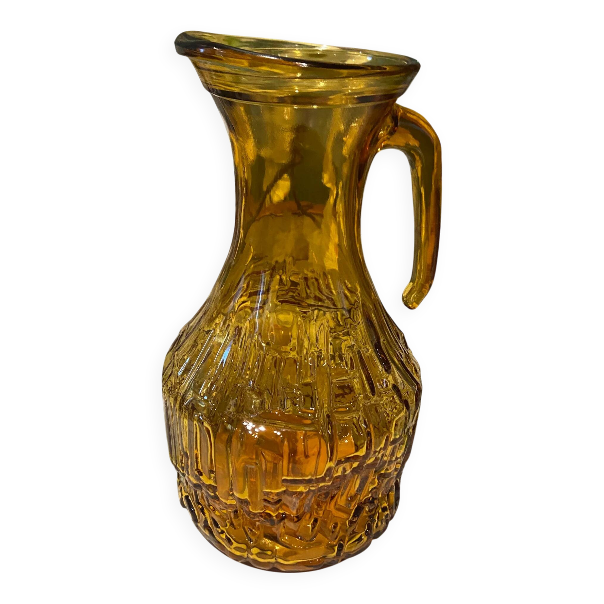 Amber glass carafe