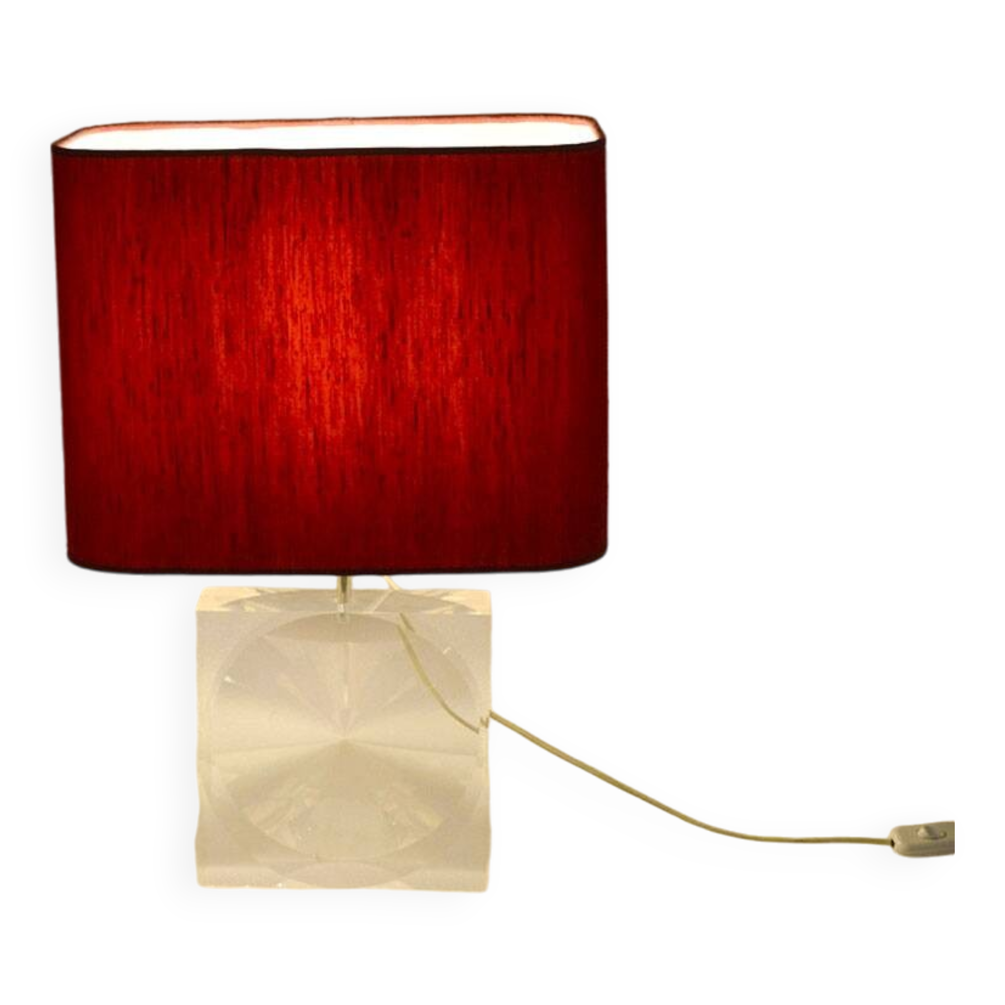 Romeo Rega lucite table lamp, 1970s