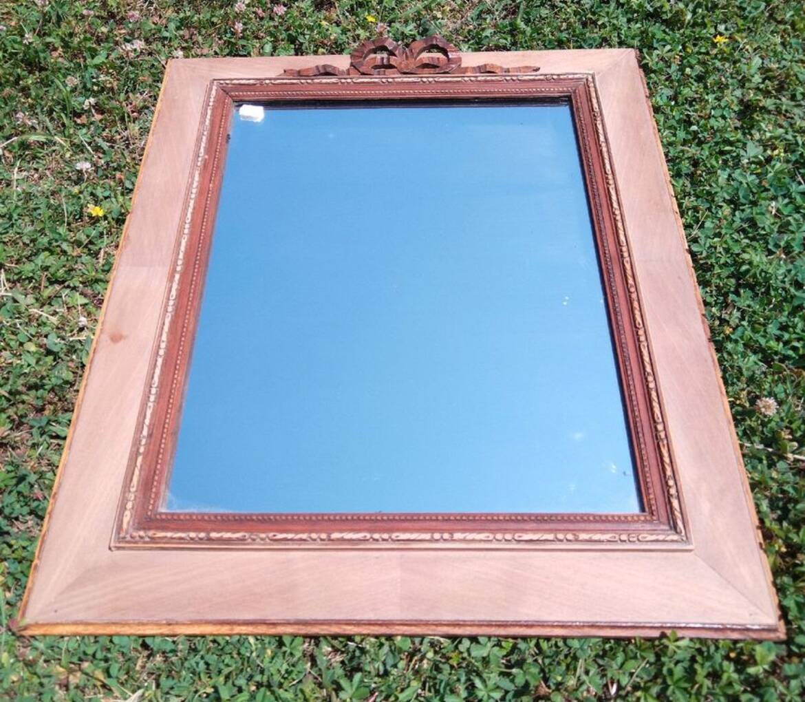 Antique wooden mirror