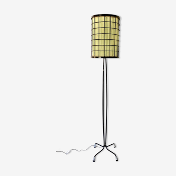 Metal cage floor lamp 1950