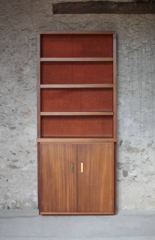 Meuble bibliothèque en bois de Teck vintage, meuble bar, meuble de rangement, décoration intérieure