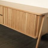 Scandinavian solid oak TV cabinet