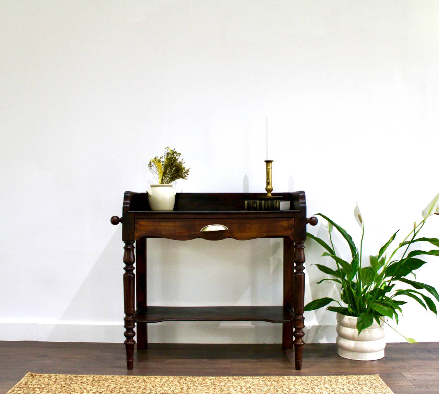 Solid wood serving cart