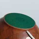 Pair of vintage mid century teak table lamps Kirk Copenhagen