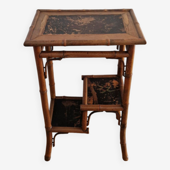 Bamboo side table late 19th century Perret and Vibert style