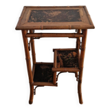 Bamboo side table late 19th century Perret and Vibert style