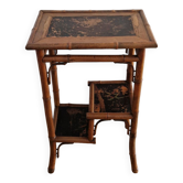 Bamboo side table late 19th century Perret and Vibert style