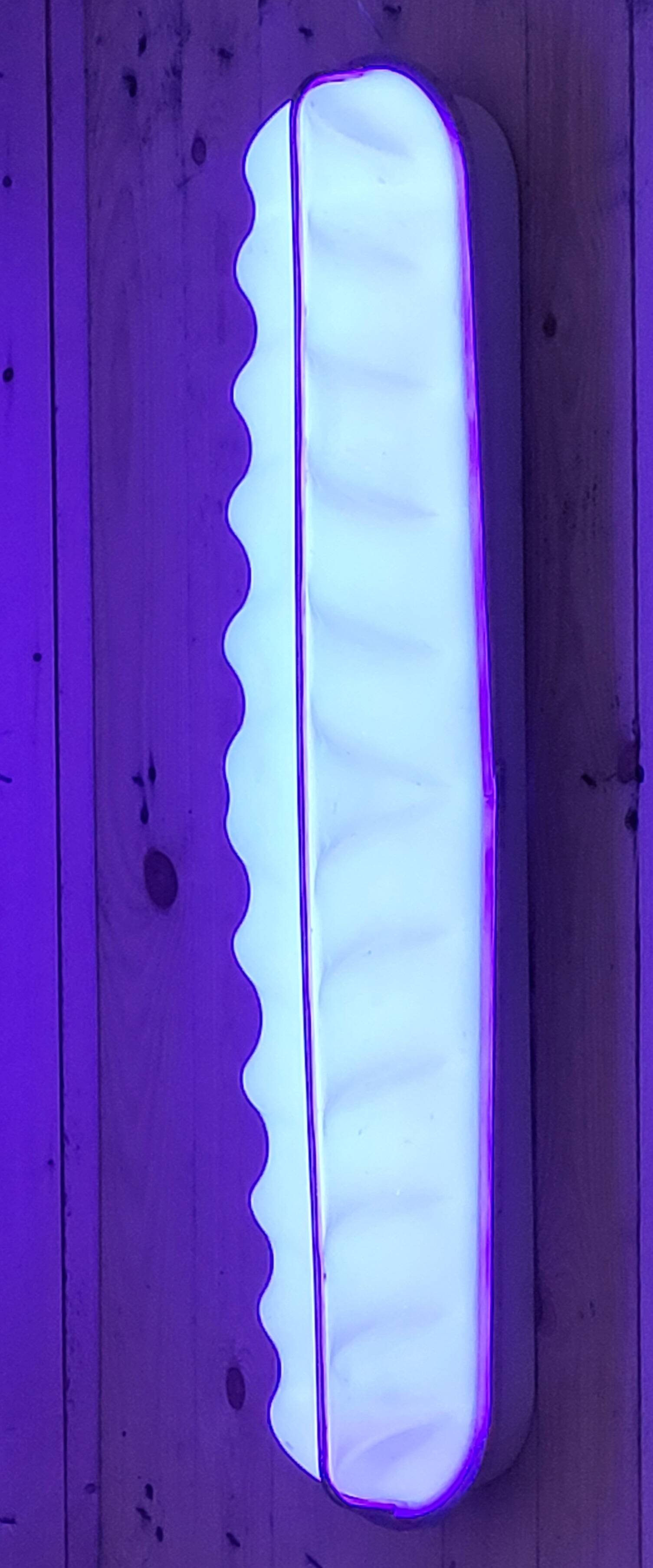 Large Stilux cinema wall lamp Art Deco Italy herringbone pattern