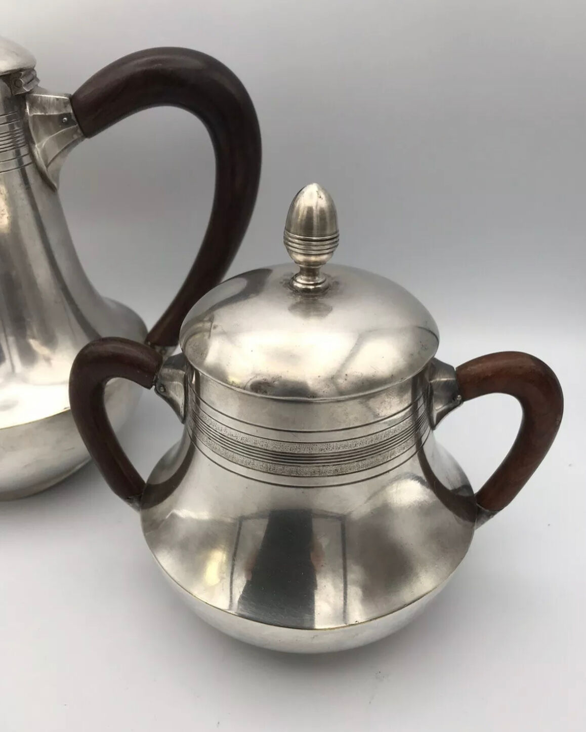 Coffee/tea service in silver metal punch goldsmiths phoenix villeurbanne xixth