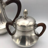 Coffee/tea service in silver metal punch goldsmiths phoenix villeurbanne xixth