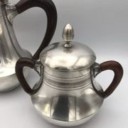 Coffee/tea service in silver metal punch goldsmiths phoenix villeurbanne xixth