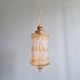 Glass and brass pendant light, 1960s