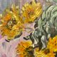 Tableau nature morte aux tournesols huile sur toile années 60/70