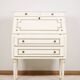 Old white secretary desk with bedside table