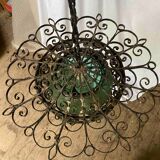 Wrought iron and glass lantern