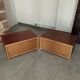 Pair of vintage Scandinavian design modules, bedside table, chest of drawers, sideboard, table.